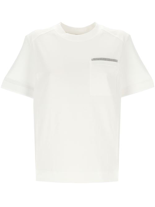 T-shirt in cotone bianco BRUNELLO CUCINELLI | M0T81HR200C6159